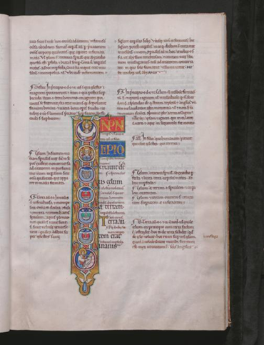 eine Seite aus dem "Liber Genesis" der Klosterbibliothek der Abtei Liesborn, Digitalisat der ULB Münster