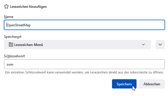 Screenshot: OSM als Suchmaschine in Firefox hinzufügen 2