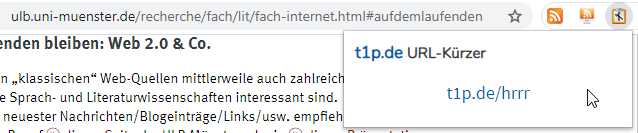 Beipiel für eine mit dem Browser-Plugin von t1p.de erstellt Kurz-URL