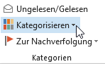 Screenshot Outlook: Kategorisieren