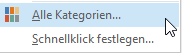 Screenshot Outlook: Auswahl "Alle Kategorien"